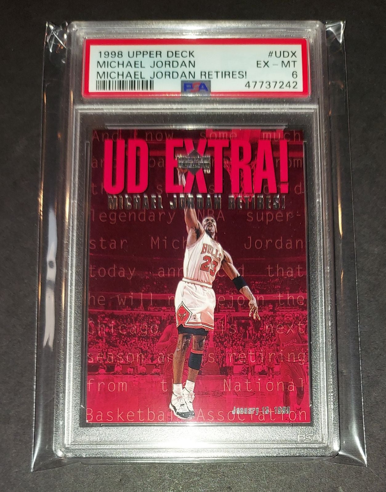 Michael Jordan 1998 Upper Deck card PSA