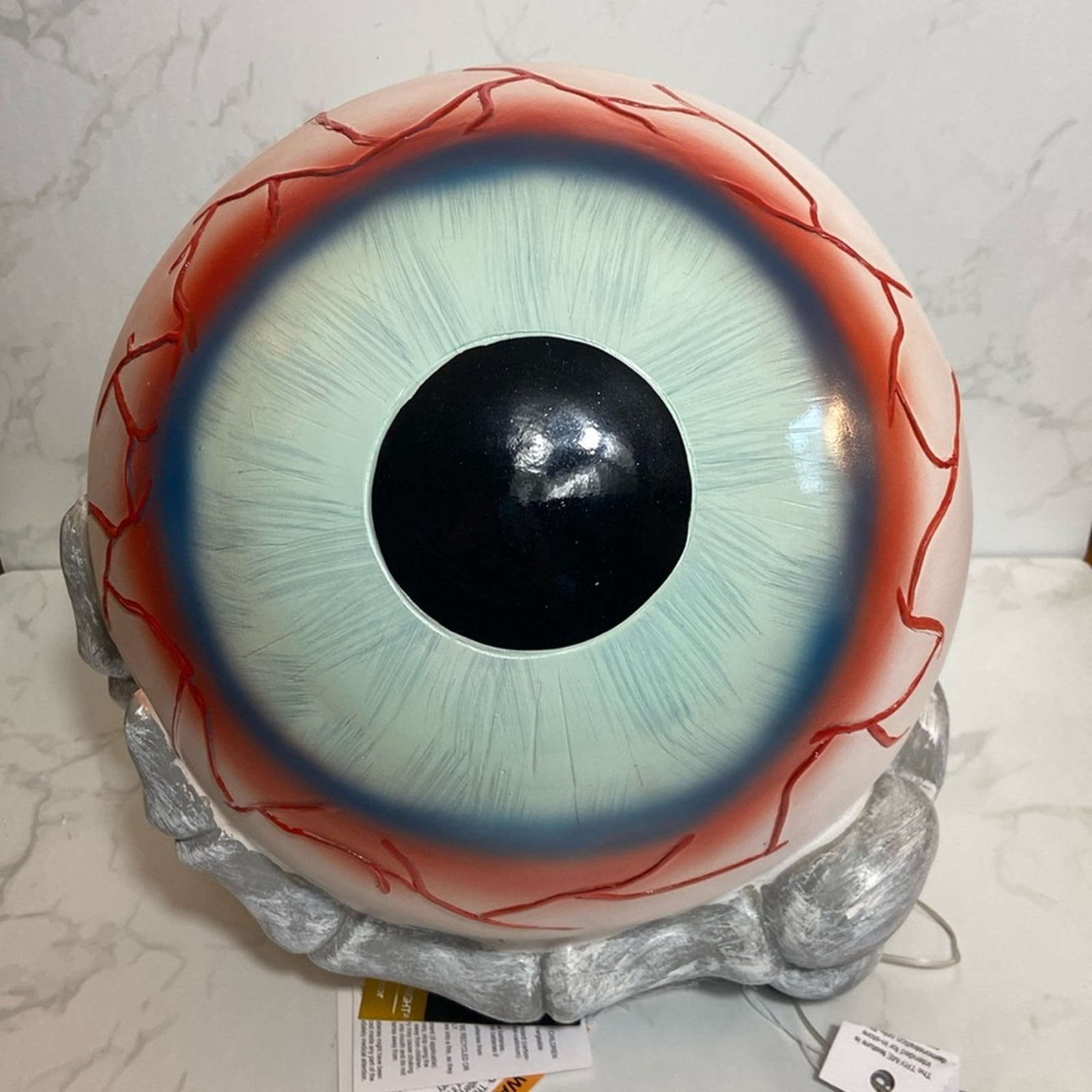 Viral New 2023 Halloween Light UP LED Giant Eyeball Statue w Skeleton Hand