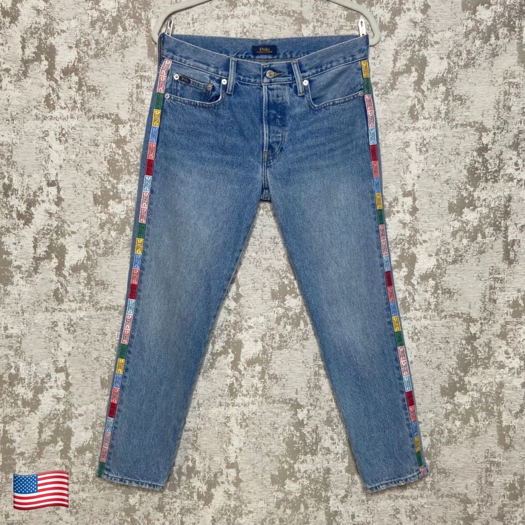 Polo Ralph Lauren The Avery Boyfriend Jeans with Logo Tab Stripe