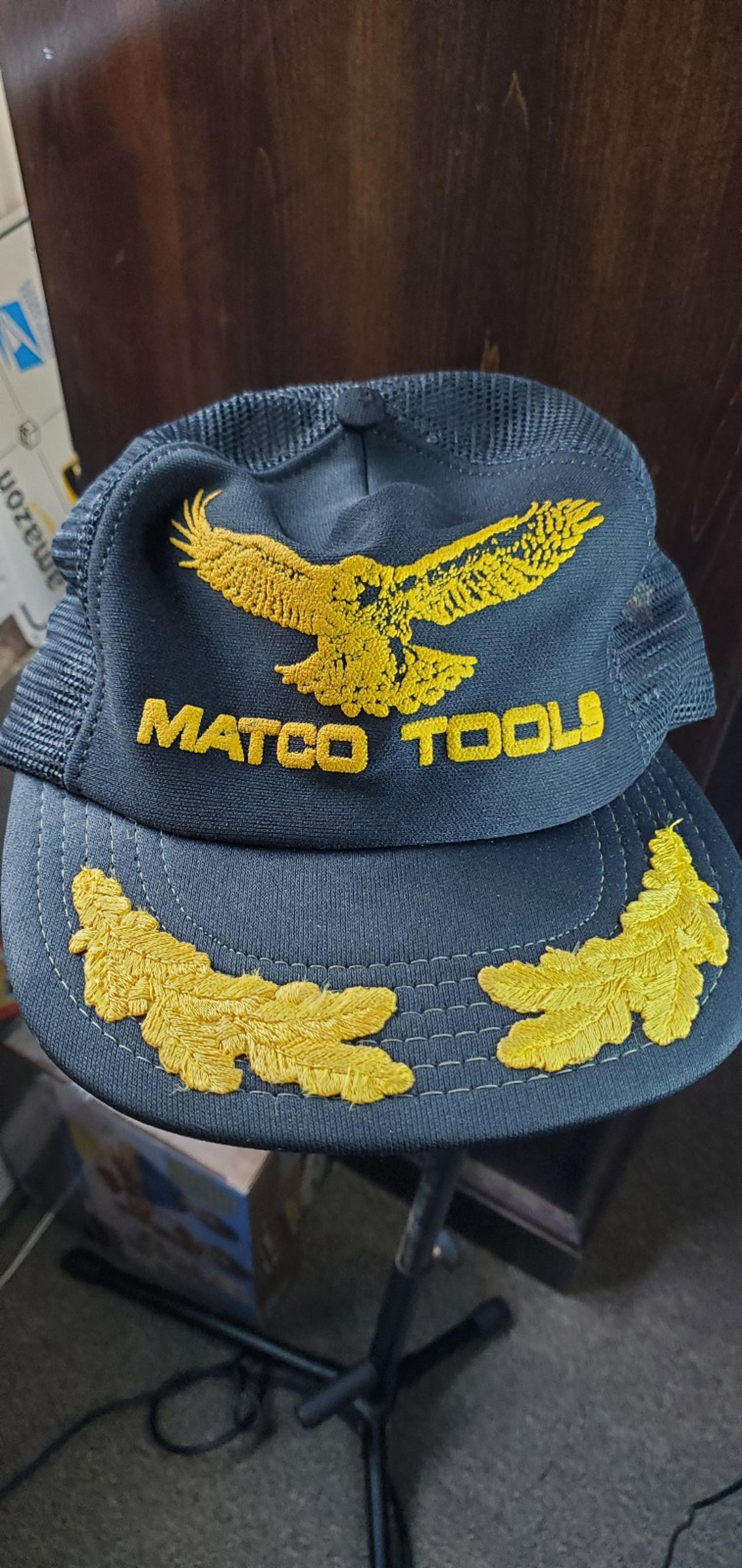 Vintage Matco Tools Black Mesh Trucker SnapBack Hat Cap Made in USA