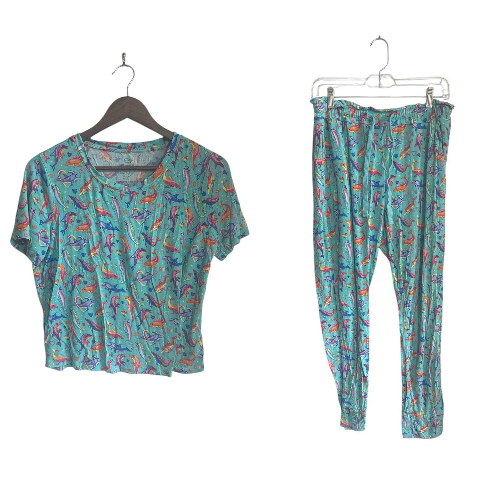 Posh Peanut Lisa Frank Dancing Dolphins Women’s Pajama Set