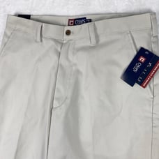 Chaps Ralph Lauren Mens 36x29 Khaki Beige Wrinkle Stain Free Twill Pants Preppy