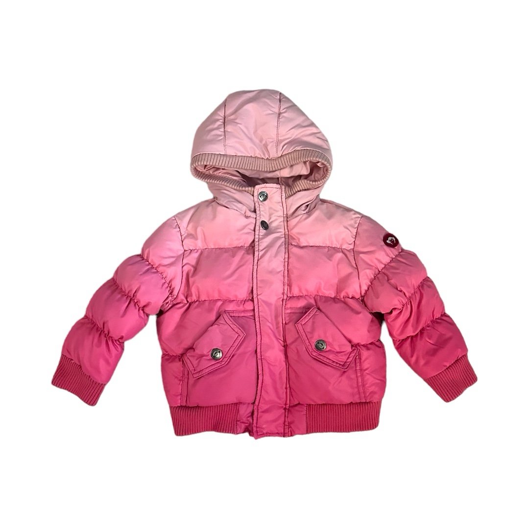 Appaman Pink Ombré Down Hooded Puffer Jacket 12/18M