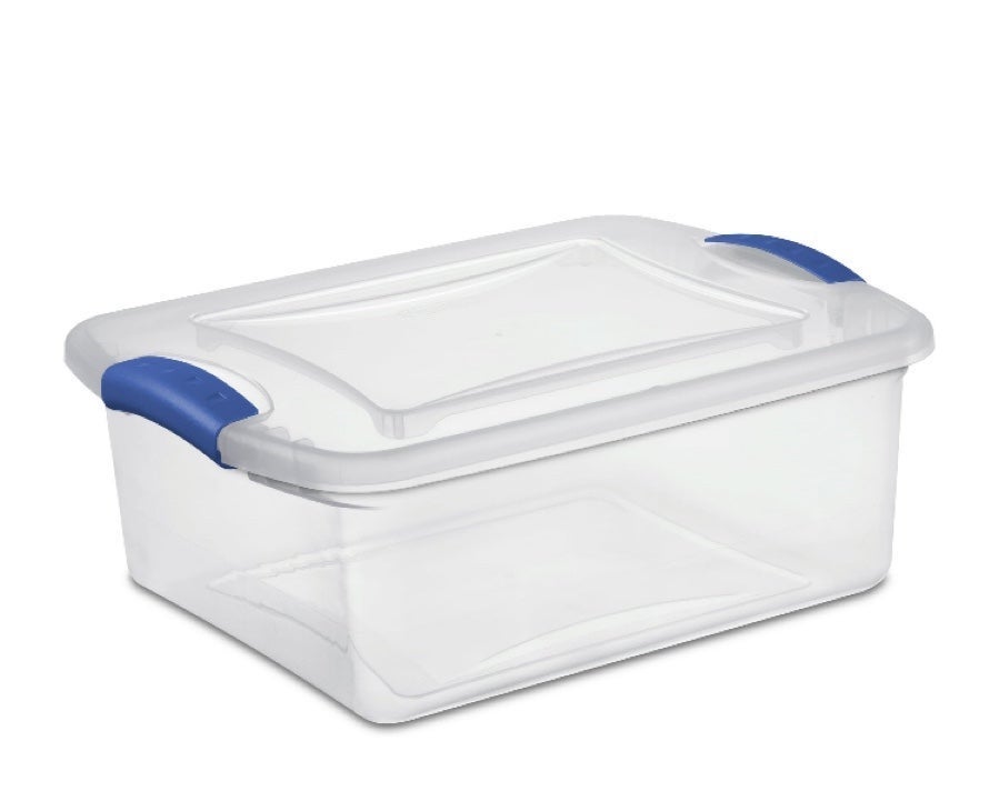 Sterilite 15 Quartz Stadium Blue Latch Box. 2 Pack