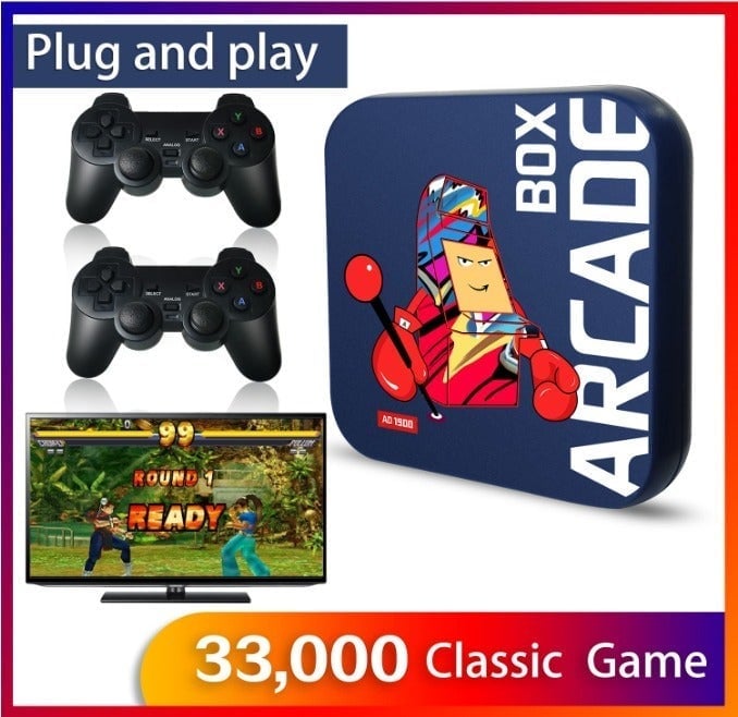 Super Arcade Box Multi System Game Console for PS1/SNES/N64+ 64GB 4K HD Wireless
