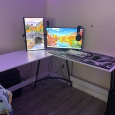 L-shaped desk (gaming/productivity) PICK UP ONLY (KATY TEXAS 77450)‼️‼️