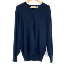 Orvis Cashmere Blend V-Neck Navy Pullover Sweater