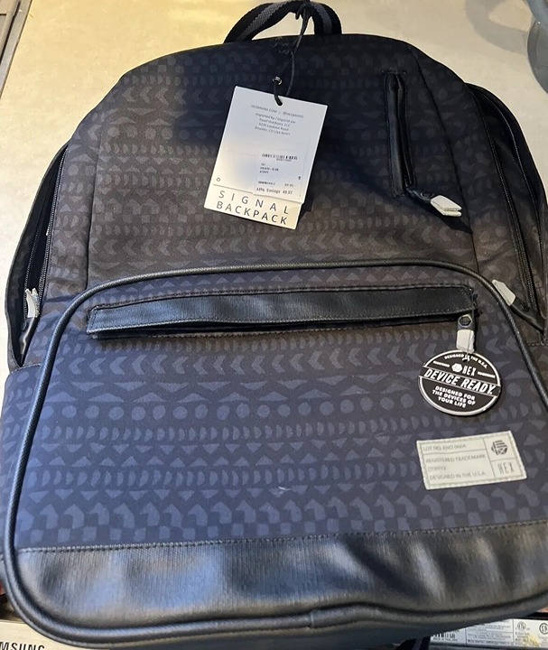 HEX Global Signal Backpack Stripe Neoprene HX2435 Black New MSRP 149