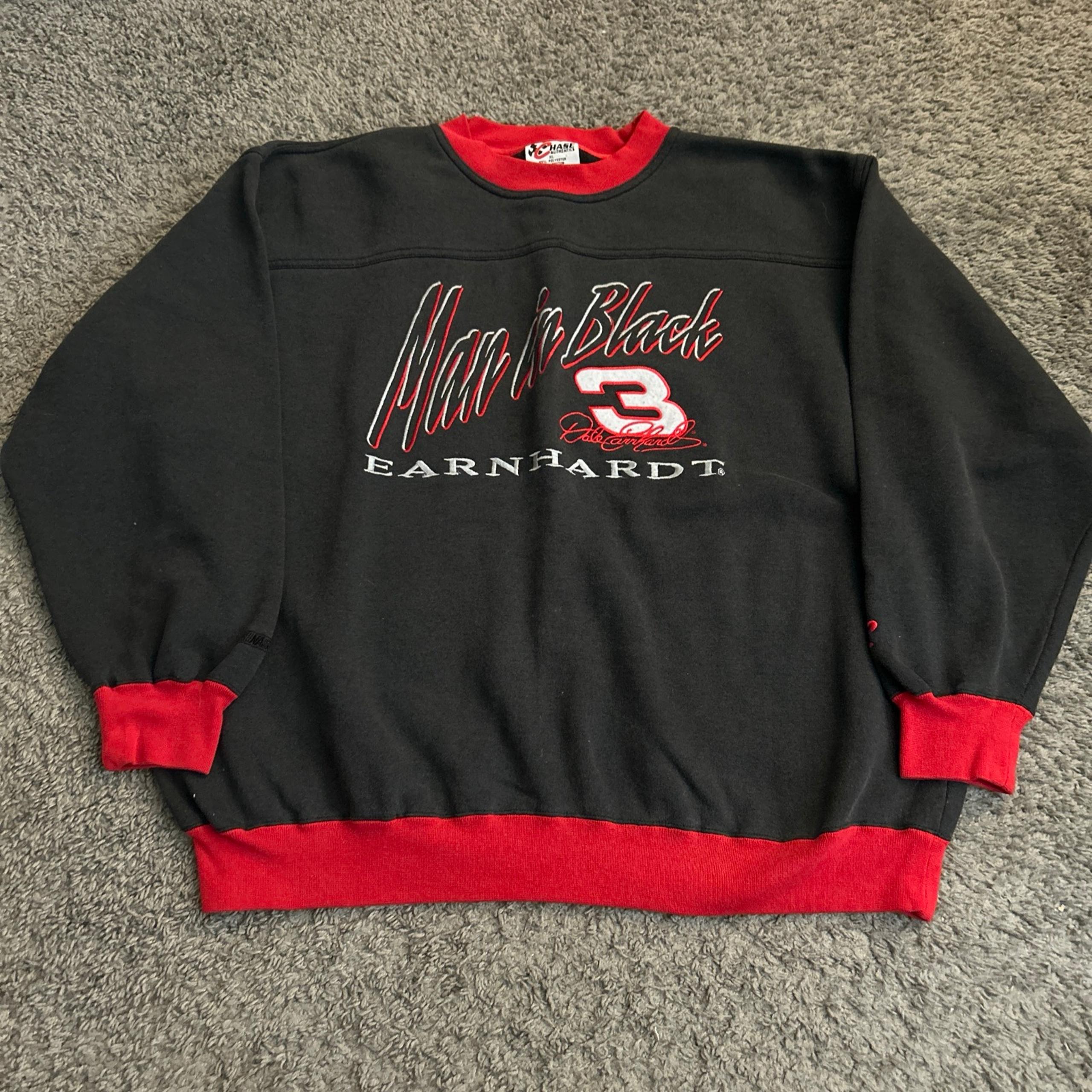 Chase Athentics DALE EARNHARDT No. 3 Embroidered "MAN IN BLACK" Xl Sweatshirt