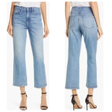 FRAME Le Sylvie Kick Boot Cropped Jeans