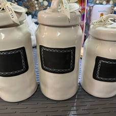 Rae Dunn Take Note Canisters