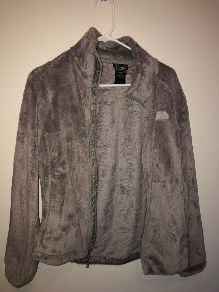 Northface Grey furry fleece medium