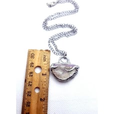 Angel aura quartz crystal necklace handmade gothic fantasy metalwork rainbow