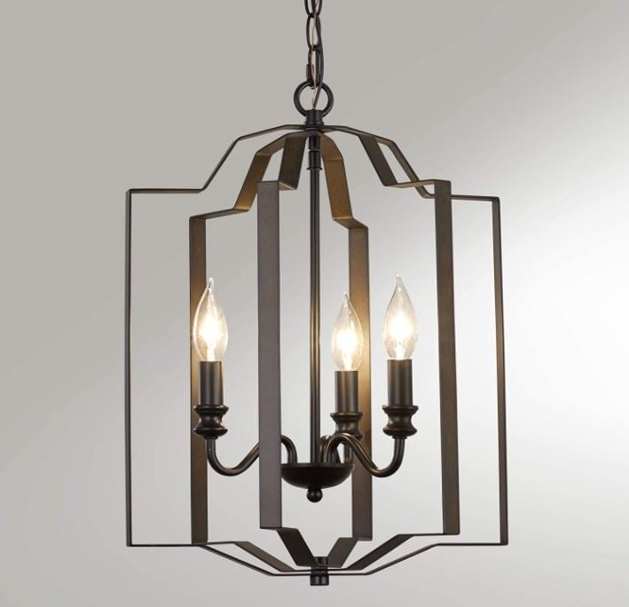 3-Light Rustic Oil Rubbed Bronze Medieval Chandelier Light Lighting