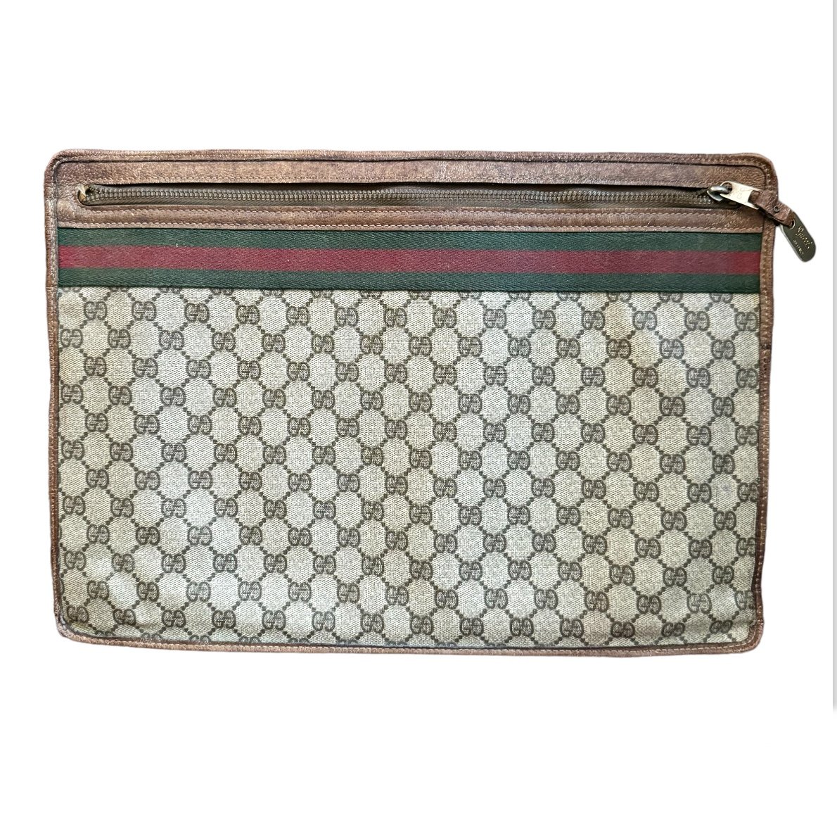 GUCCI vinage zipper portfolio, made in Italy