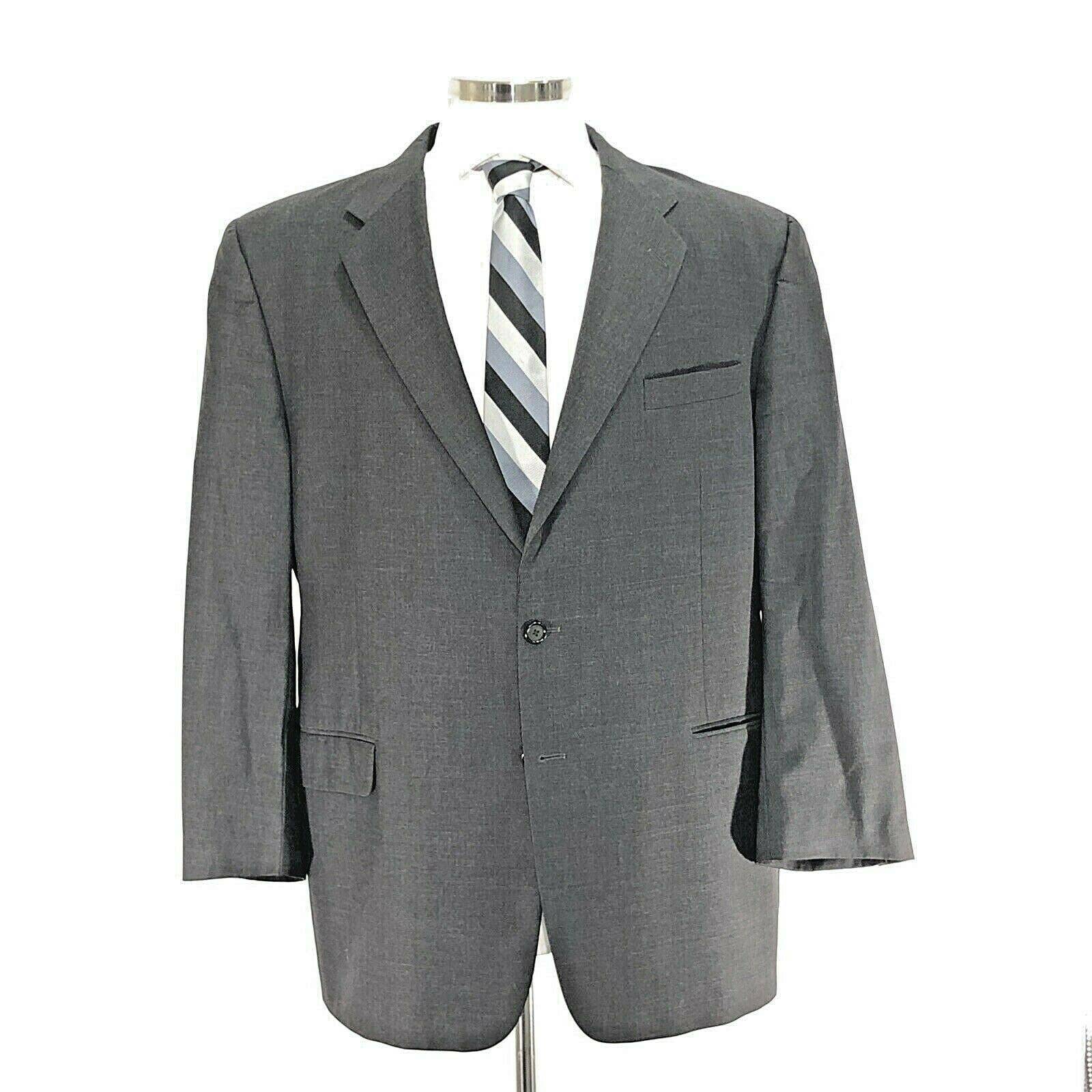 Hickey Freeman Charcoal 46R Sport Coat