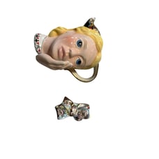 Paul Cardew Disney Alice in Wonderland Tea Pot Large Head Teapot w/ Bow Lid