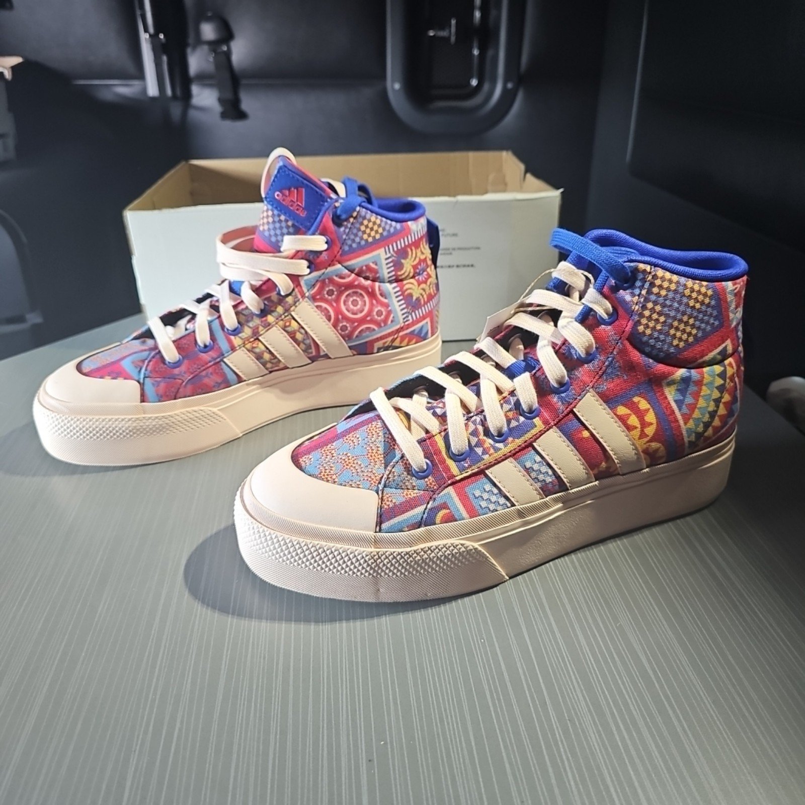 Adidas Bravada 2.0 Mid Platform Canvas Skateboard Sneakers Women's 9.5 NWT
