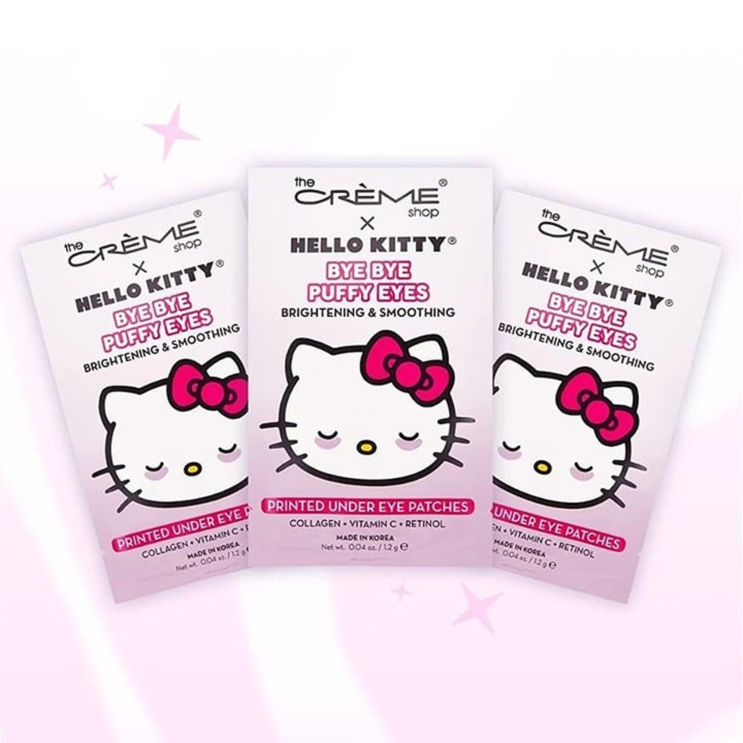 DIONA J THE CREME SHOP HELLO KITTY FIBER PRINTED UNDER EYE PATCHES SET