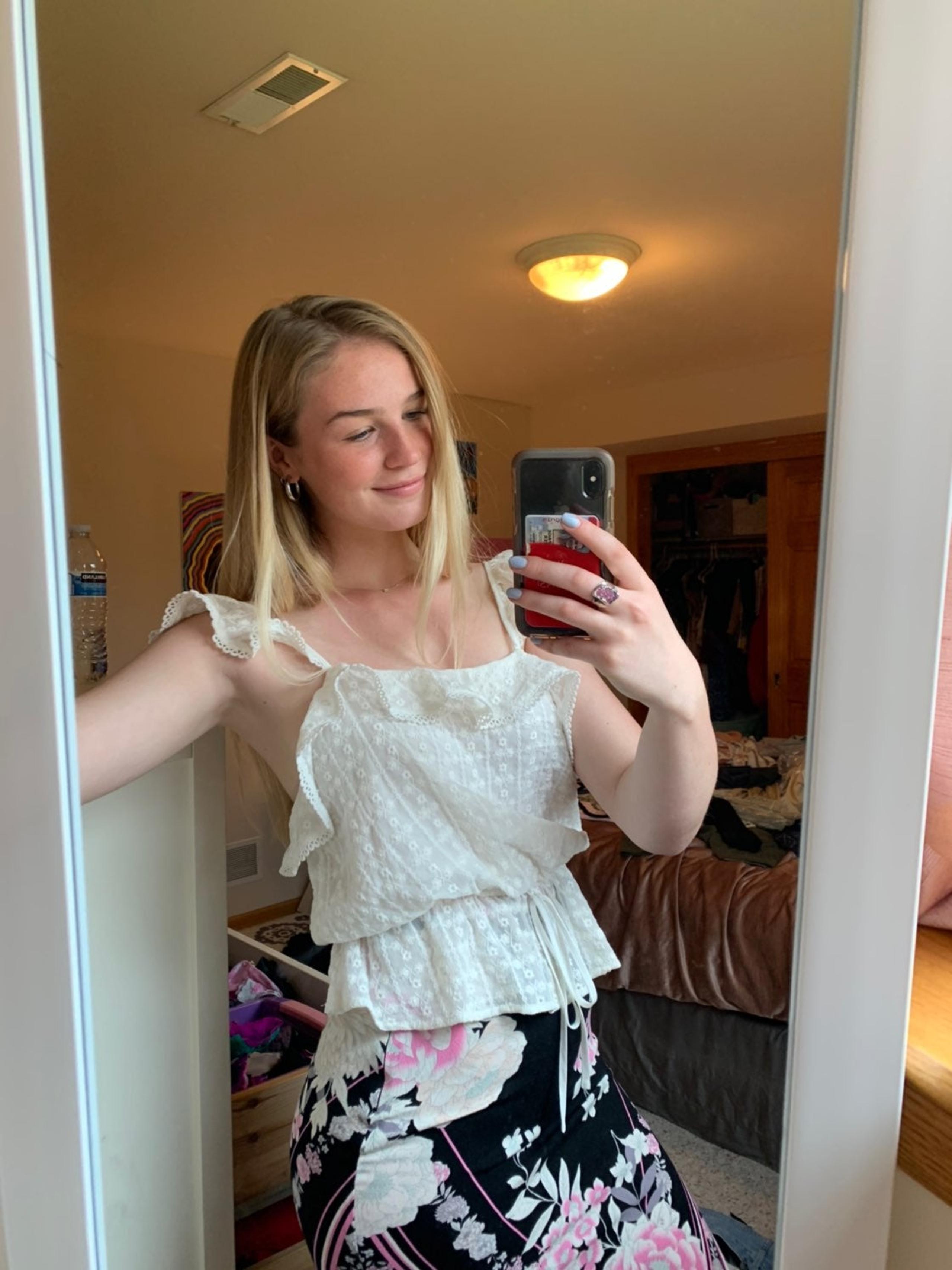 White Eyelet Cami