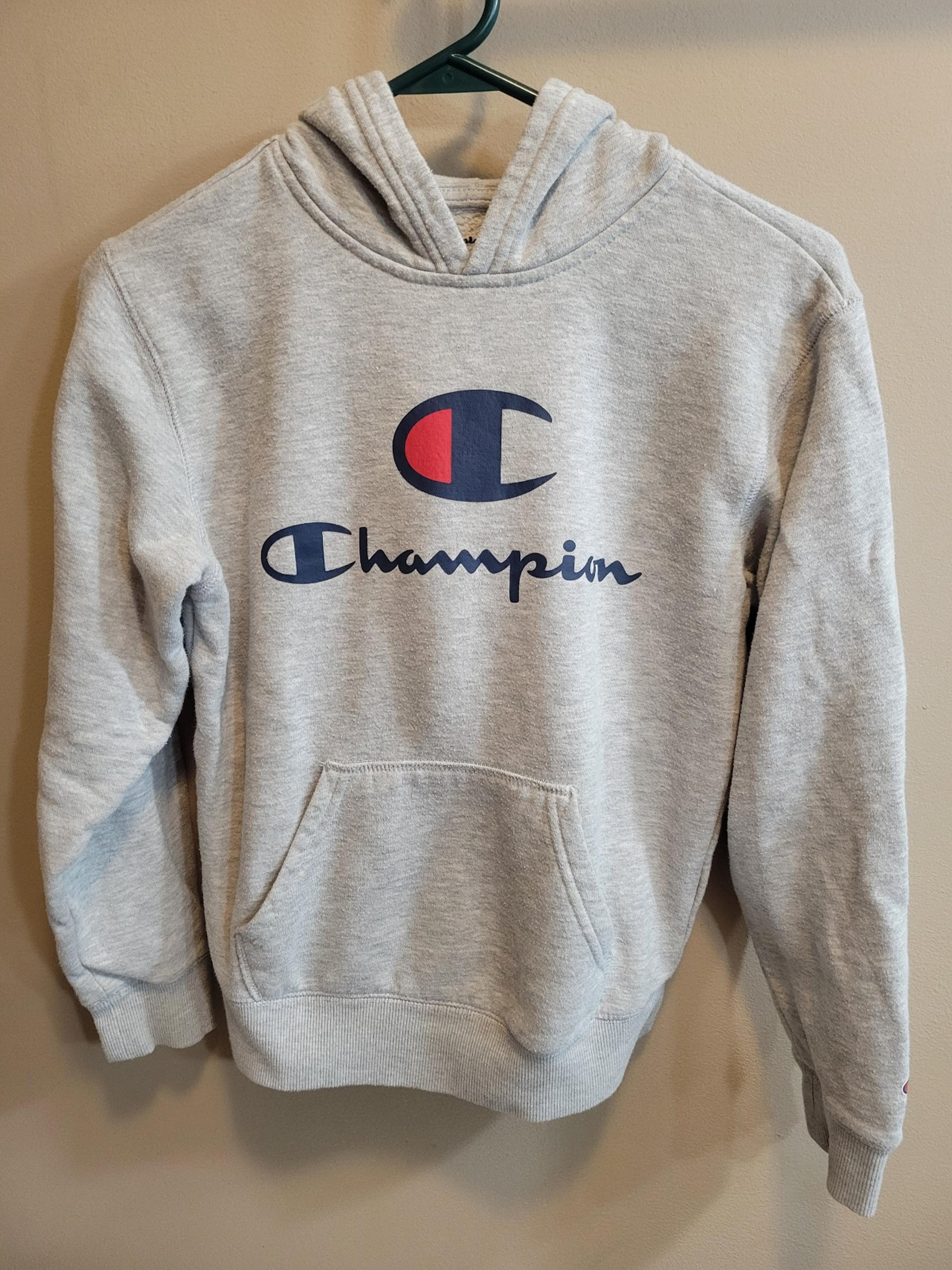 Boys Grey Champion Hoodie Sz 10/12