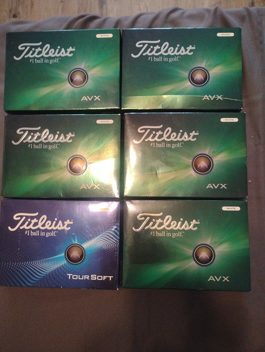 Titleist 5 dozen avx/ 1 dozen tour soft