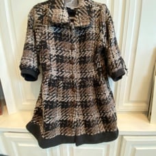 Knitted Dove Sweater Coat L