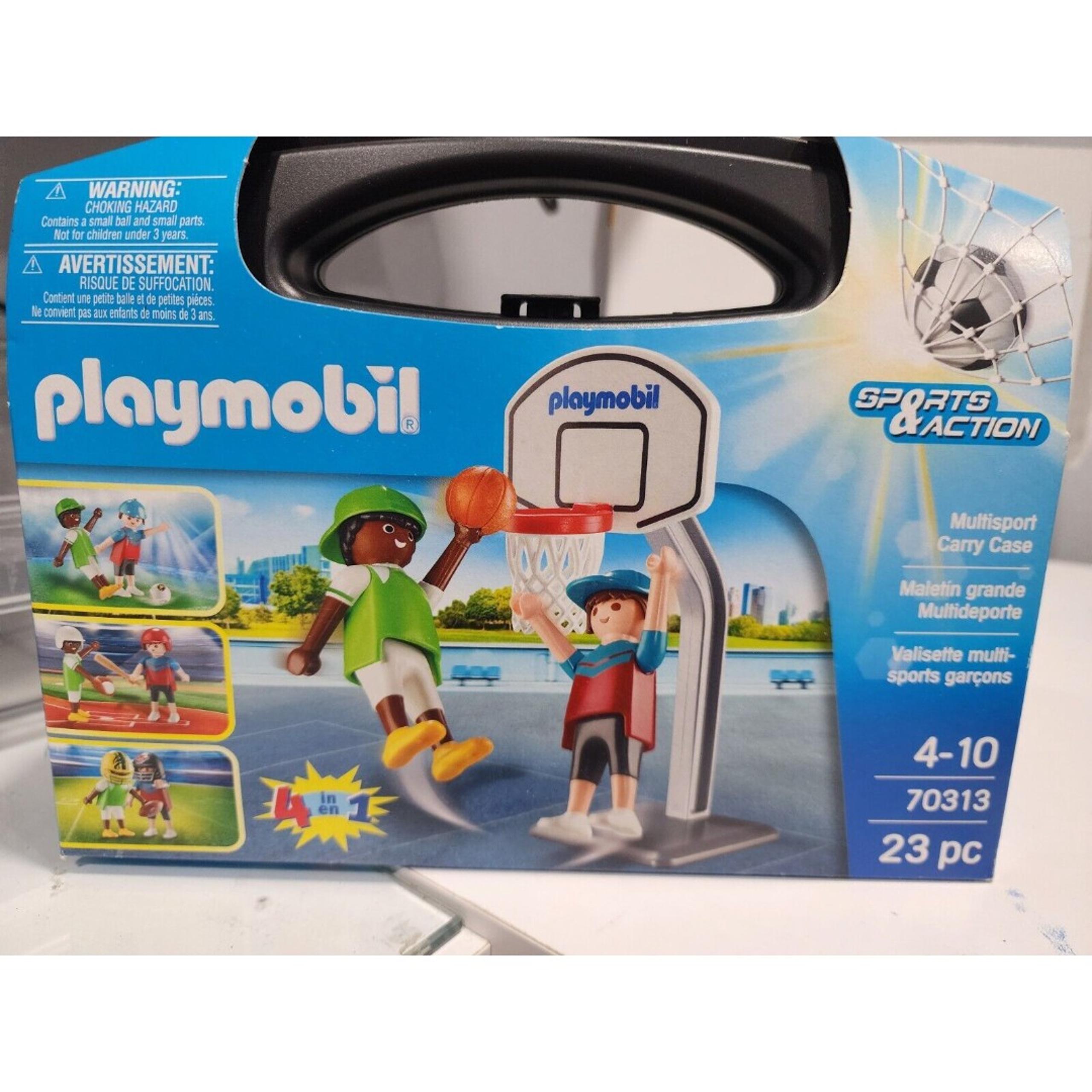 Playmobil Sports and Action Multisport Baseball Football Soccer Carry Case NEW
