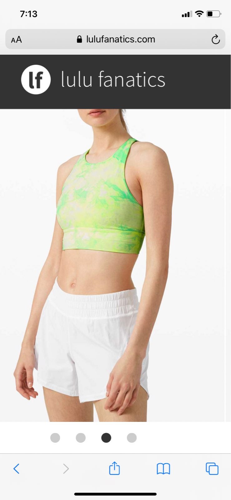 Lululemon Energy Bra High Neck Long Line (6)Medium Support