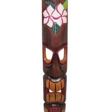39 Polynesian Tiki Mask With Flower
