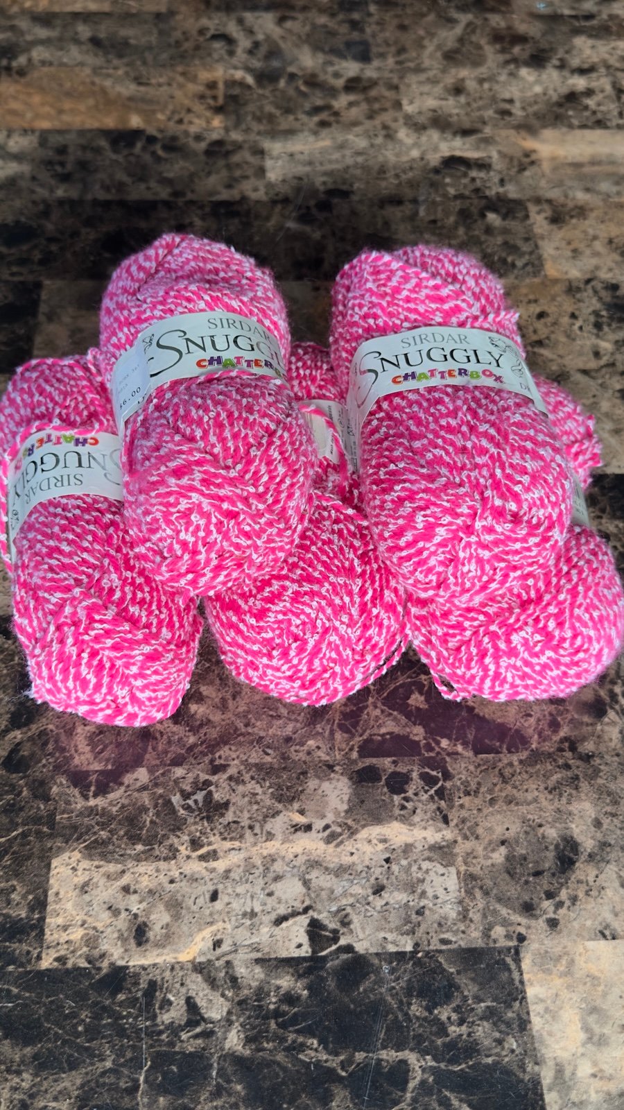 Sirdar Snuggly Chatterbox Bright Pink 9 Skeins Baby Yarn Blanket Sweaters n More