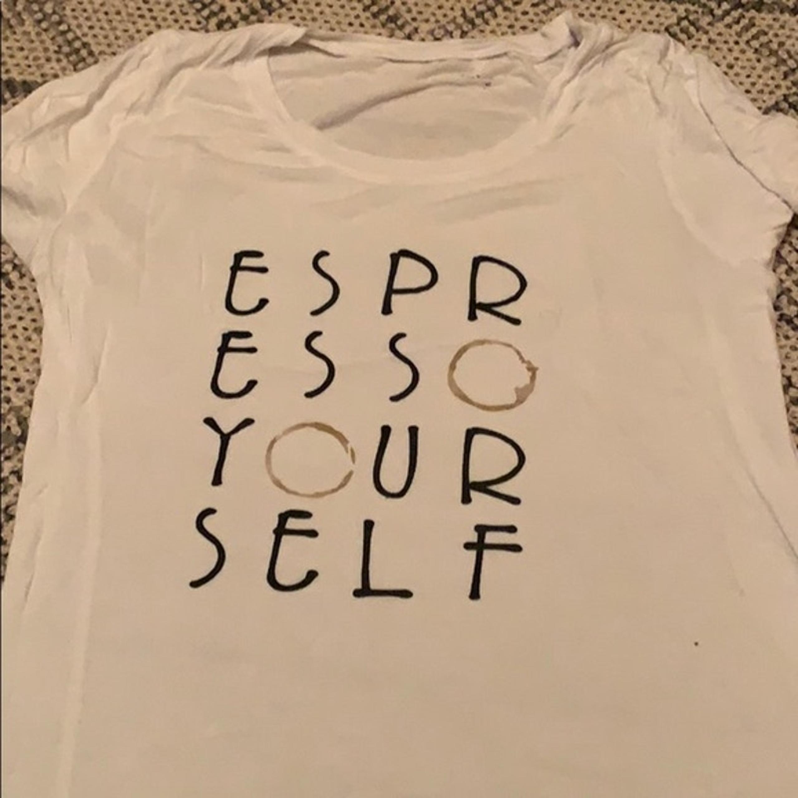 Secret Treasures Women Rayon White Sleep Tee T Shirt Small Espresso Yourself LN
