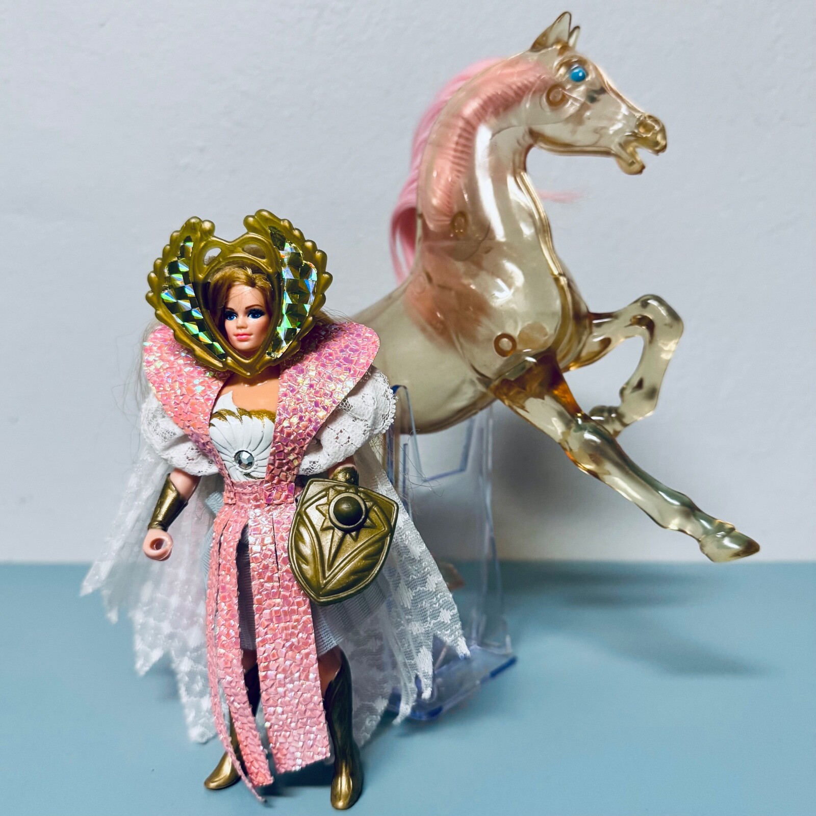 VINTAGE 1984 SHE-RA RISE &SHINE FANTASTIC FASHION W/CRYSTAL SWIFT WIND LOT NICE!