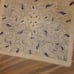 Vintage Traditional Russian Scarf 31 x 31 Beige, Grey & Black Fringe Edging