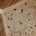 Vintage Traditional Russian Scarf 31 x 31 Beige, Grey & Black Fringe Edging