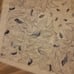 Vintage Traditional Russian Scarf 31 x 31 Beige, Grey & Black Fringe Edging