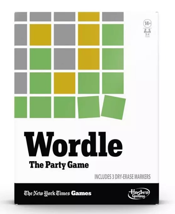 Hasbro Gaming Wordle The Party Game for 2-4 Players, Official Wordle Board Game