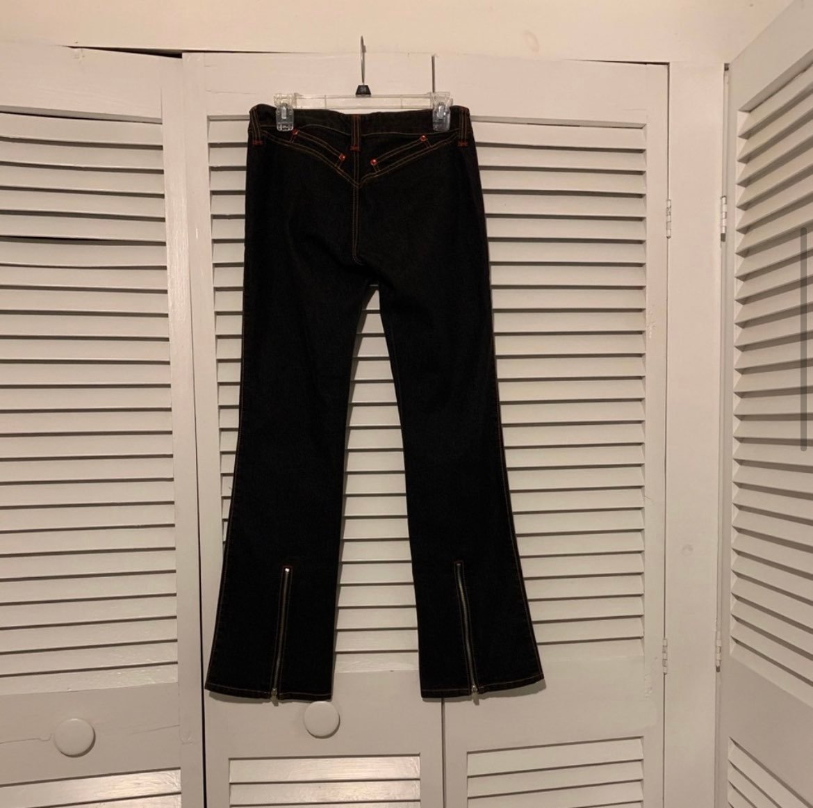 Vintage y2k ecko red flared zipper flared bootcut jeans