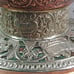 TEA KETTLE COPPER WITH SILVER COLOR FROM NEPAL 12.75 x 12.50 INCHES 3lb 11.2ozs