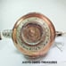 TEA KETTLE COPPER WITH SILVER COLOR FROM NEPAL 12.75 x 12.50 INCHES 3lb 11.2ozs
