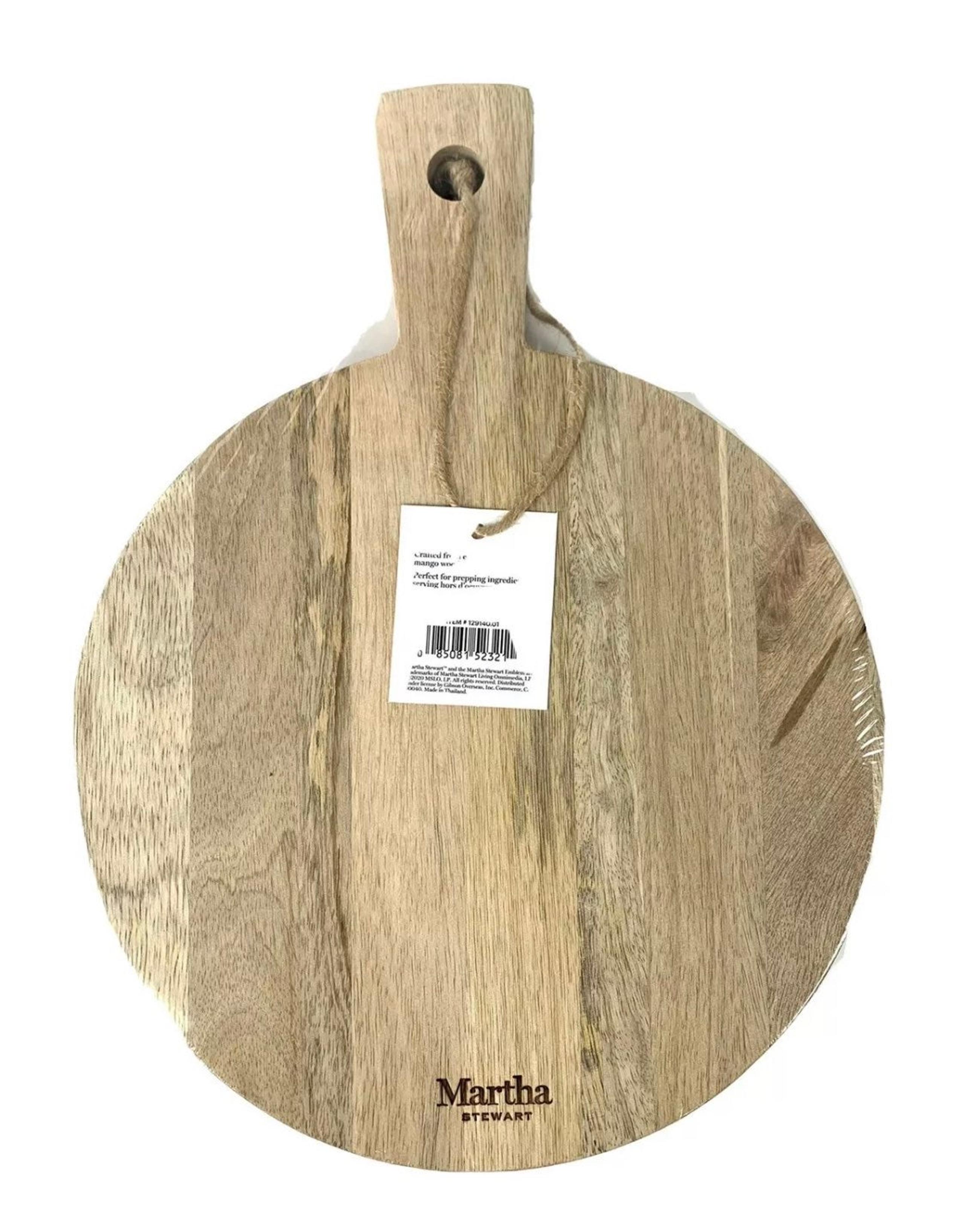 Martha Stewart Mango Wood Thick Cutting Board 10”