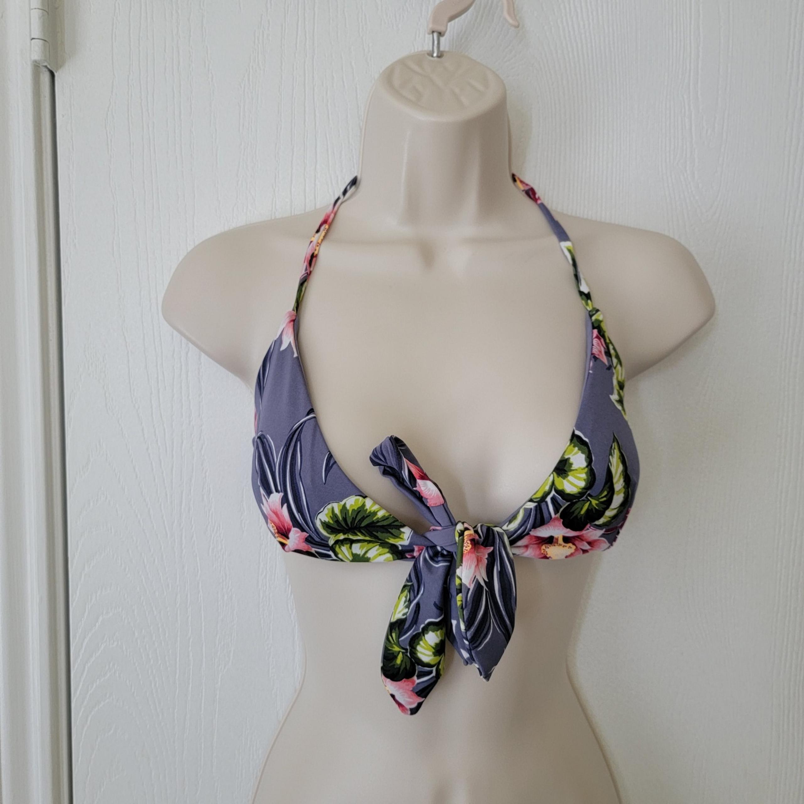 Tori Praver Sea Foam Halter Bikini Top XS
