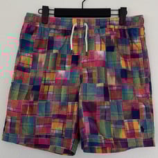 Polo Ralph Lauren Boy's Patchwork Print Lined Swim Trunks, Multi, XL(18-20)