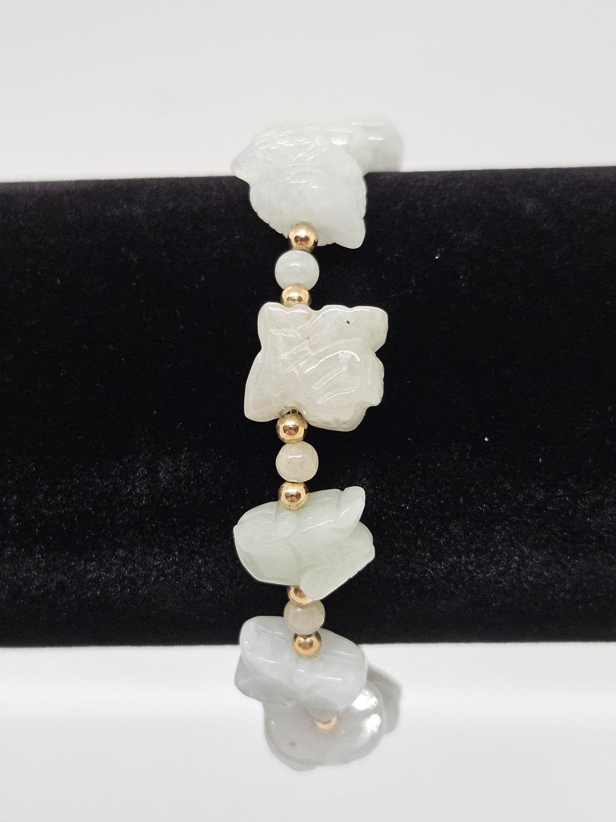 14k Gold Jade Bracelet