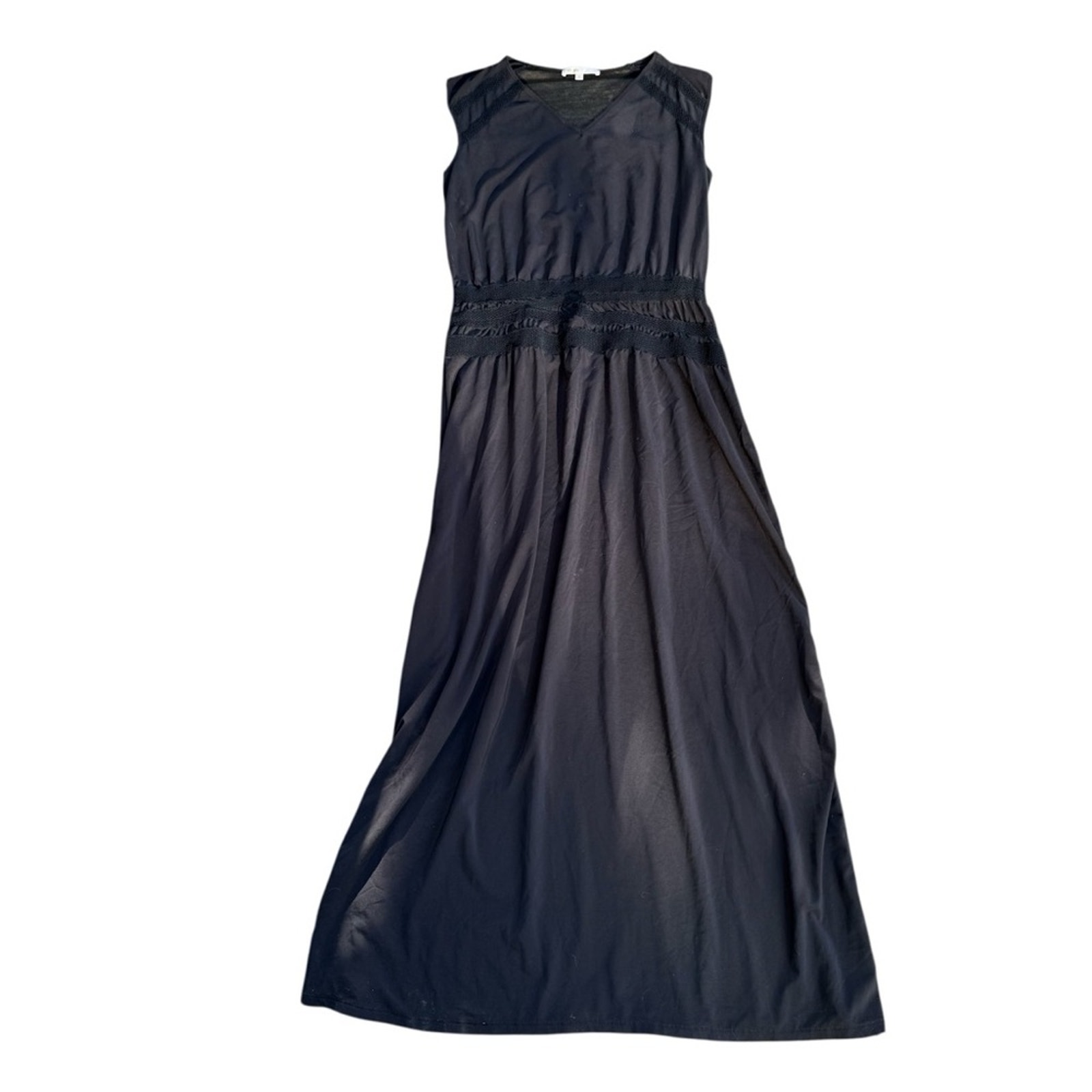Anthropologie Maje Openwork Satin-Effect Maxi Dress – Size 2