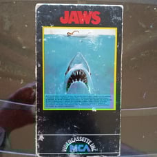JAWS (VHS, 1975) MCA 1980 1st Edition - Robert Shaw, Richard Dreyfus - Horror