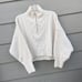 Urban Outfitters Cream Sweater 1/4 Zip Dolman Sleeve Chunky Knit Fisherman M