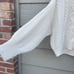 Urban Outfitters Cream Sweater 1/4 Zip Dolman Sleeve Chunky Knit Fisherman M