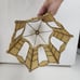 Early 20th Century Leaded Stained Glass Hanging Pendant Light Shade Swag Lamp