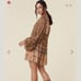 Spell madame peacock tunic dress in coffee
